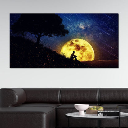 Otherworldly Night Scene Canvas Wall Art