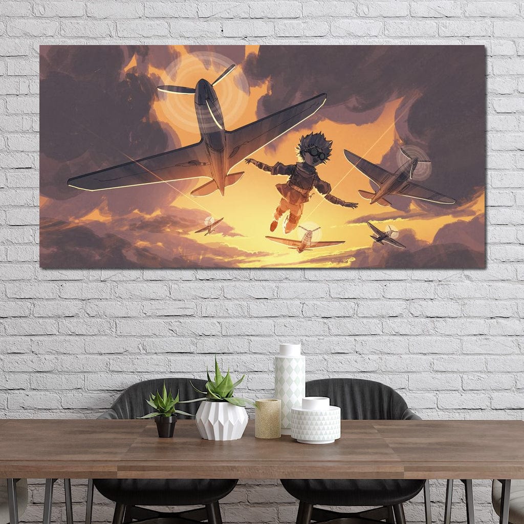 The Boy Flying Canvas Wall Art