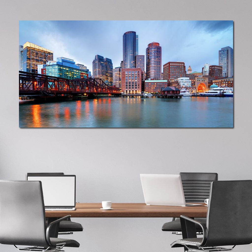Boston Skyline Canvas Wall Art