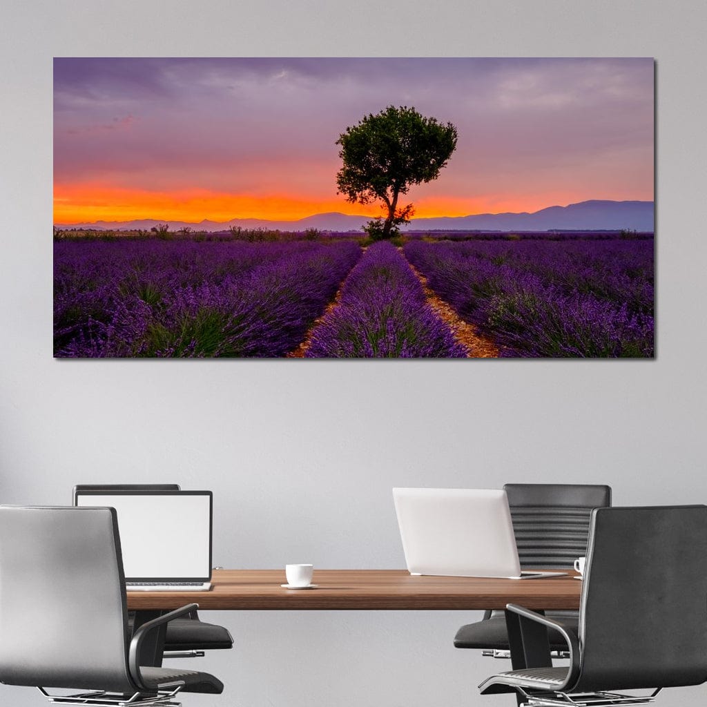 Provence Sunset Canvas Wall Art