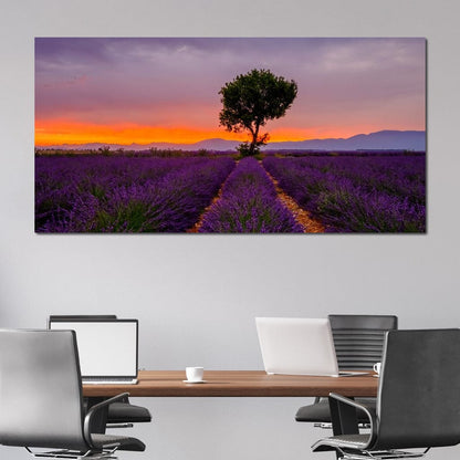 Provence Sunset Canvas Wall Art