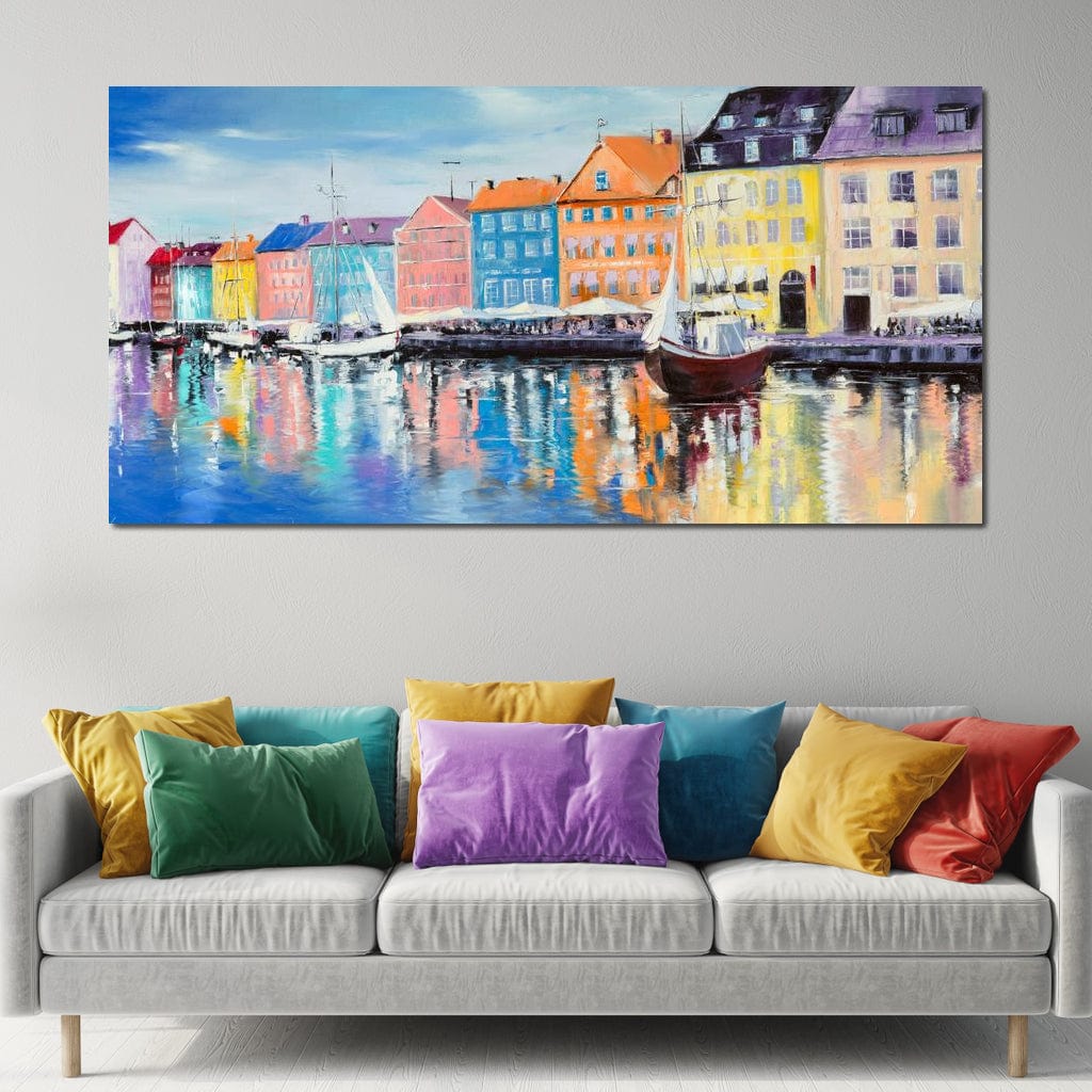 Copenhagen Port Canvas Wall Art