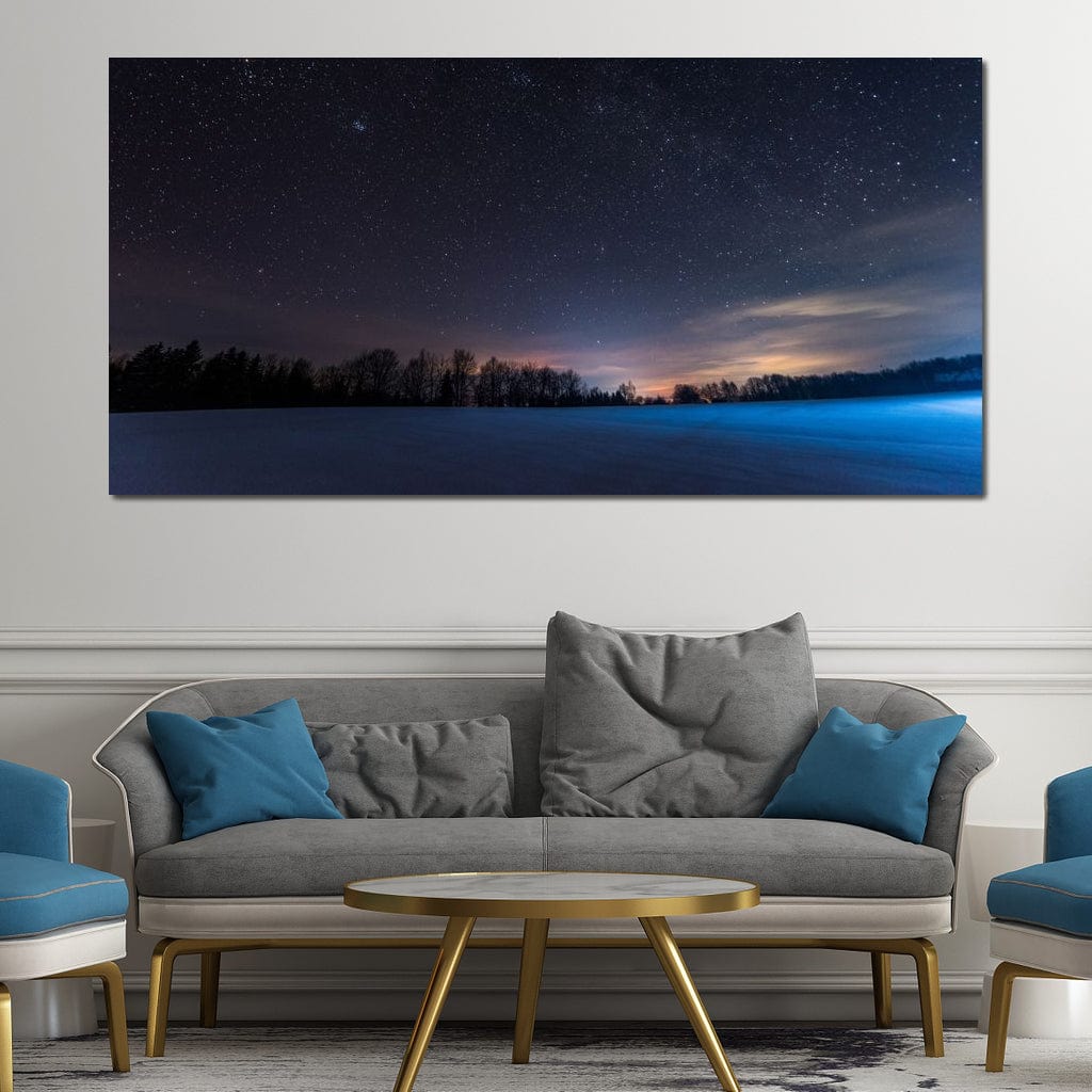 Carpathian Mountains at Night Canvas Wall Art