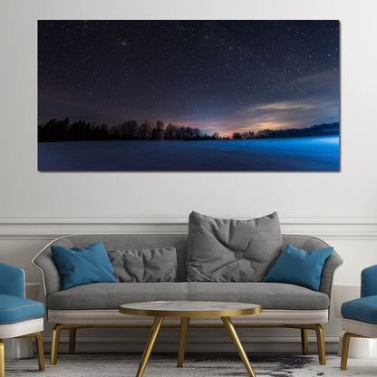 Carpathian Mountains at Night Canvas Wall Art