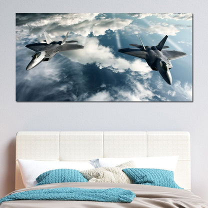 F-22 Raptors Canvas Wall Art