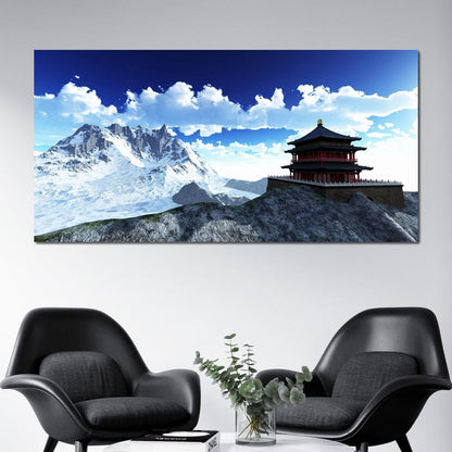 Sun Temple Canvas Wall Art