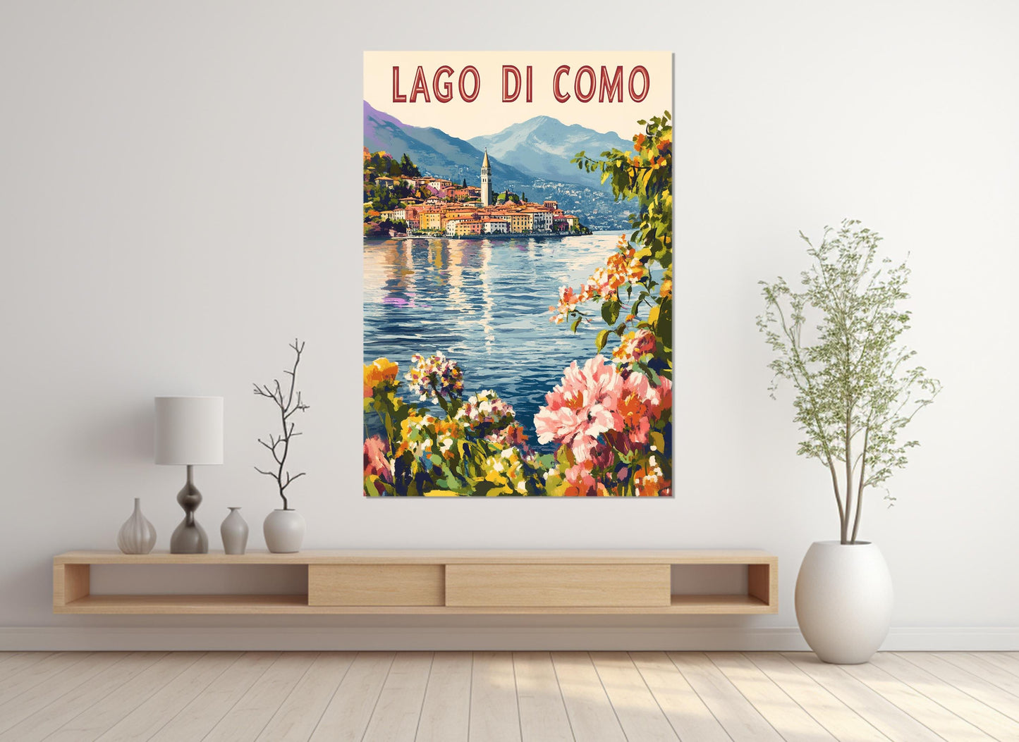 Lake Como Canvas Print – Scenic Italian Wall Art | Framed & Ready to Hang
