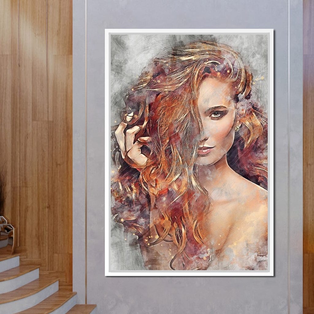 Girl Watercolor 2 - Mateo Canvas Wall Art