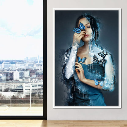 Butterfly Angel Canvas Wall Art