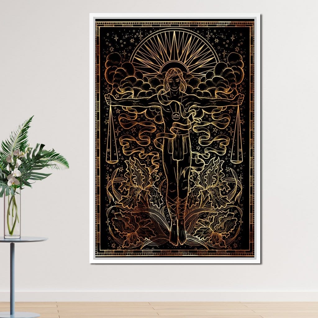 Zodiac sign Libra Canvas Wall Art