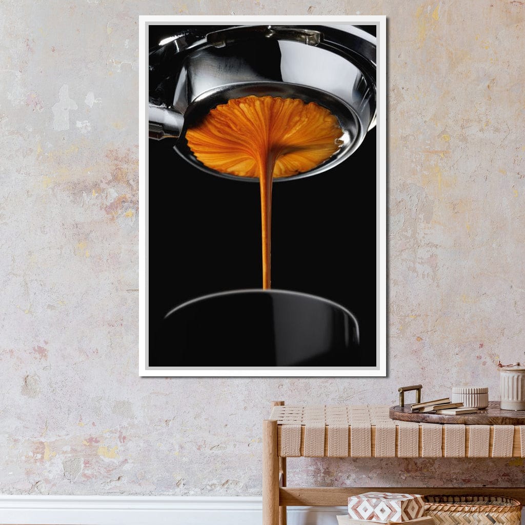 Espresso Stream Canvas Wall Art