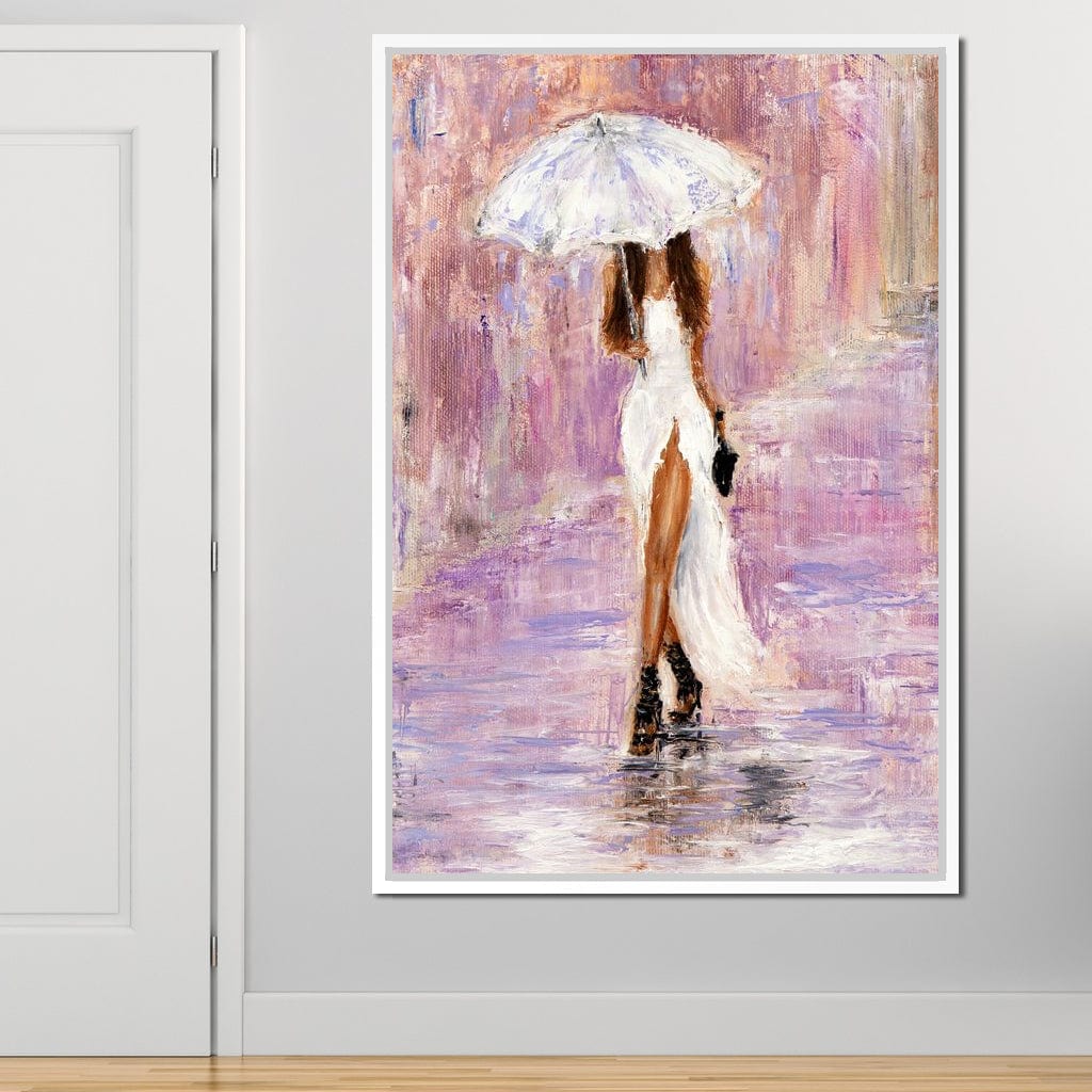 The Bridesmaid Under the Rain Canvas Wall Art