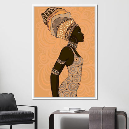 African Lady Canvas Wall Art