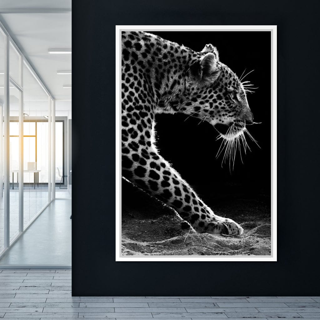 Black and white Leopard Canvas Wall Art