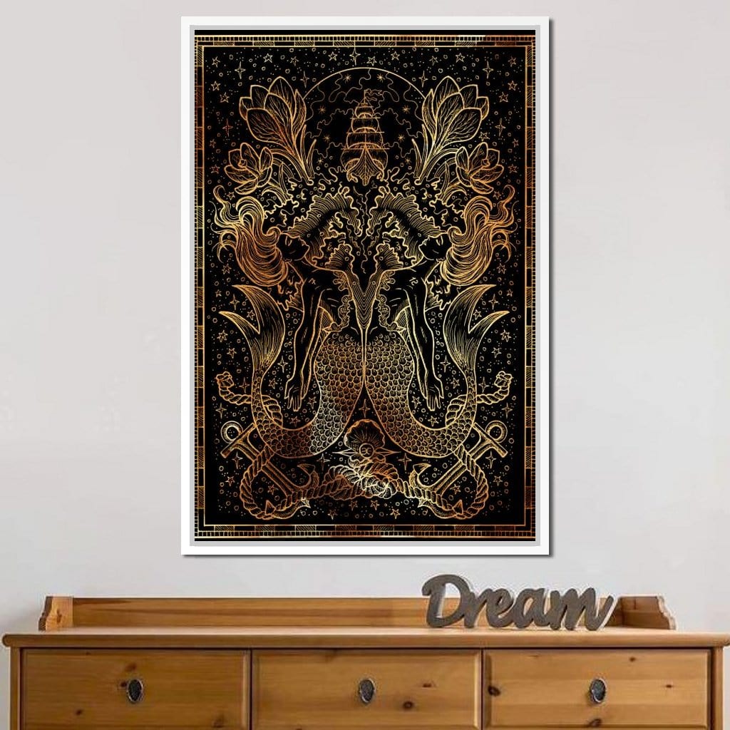 Zodiac sign Pisces Canvas Wall Art
