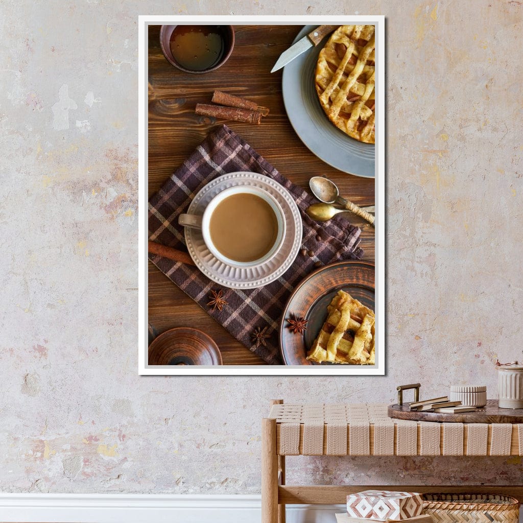 Cup of Coffee with Sugar Pie Canvas Wall Art