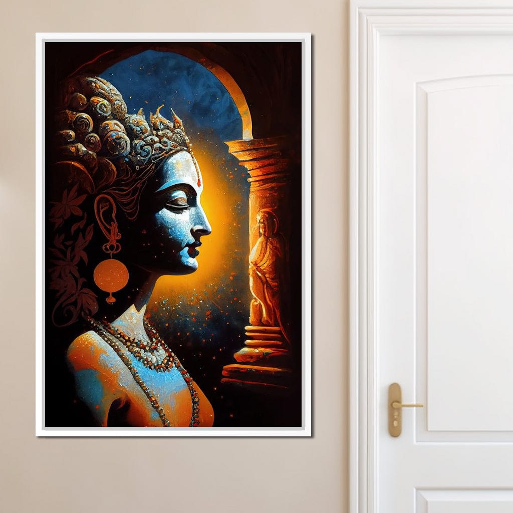 Krishna Temple Canvas Wall Art