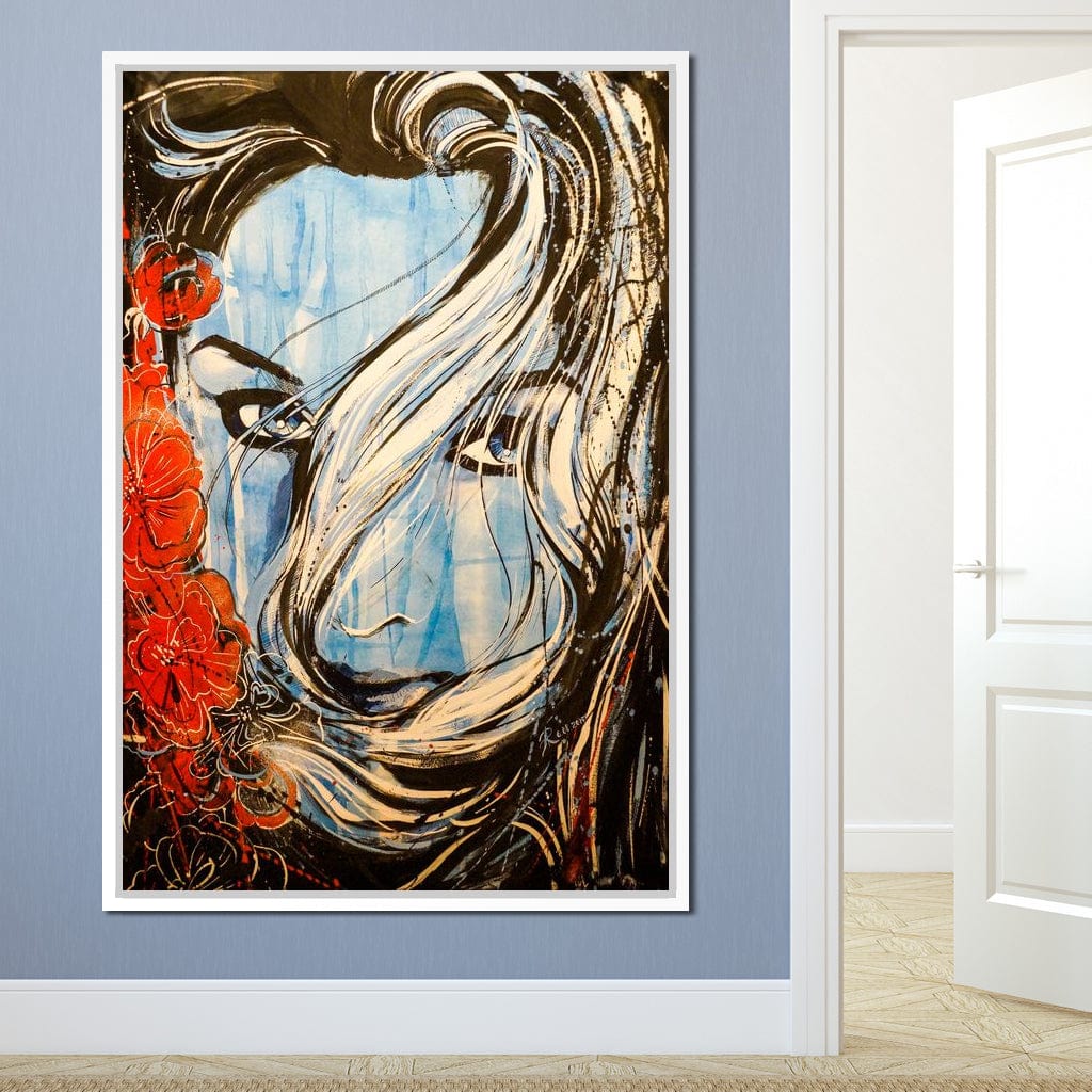 Blue Girl Canvas Wall Art