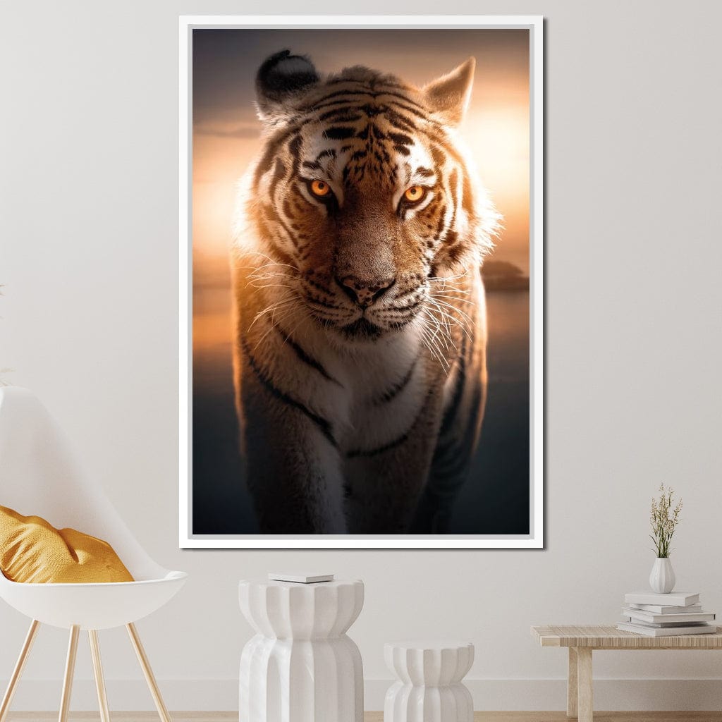 Tiger Orange Eyes Canvas Wall Art