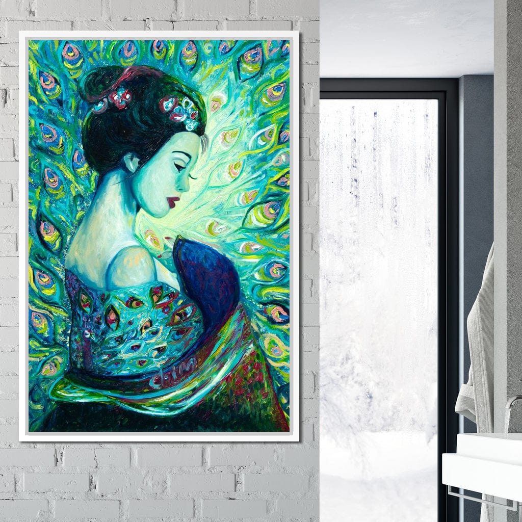 Silk Peafowl Canvas Wall Art