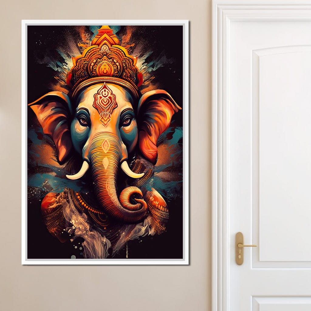 Ganesha's Blessing Canvas Wall Art