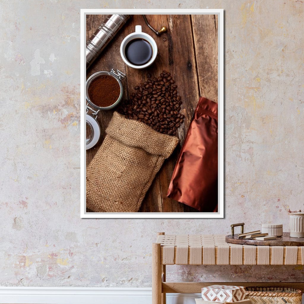 Fresh Coffee Bag Canvas Wall Art