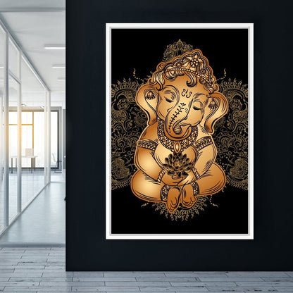 Baby Ganesh Canvas Wall Art