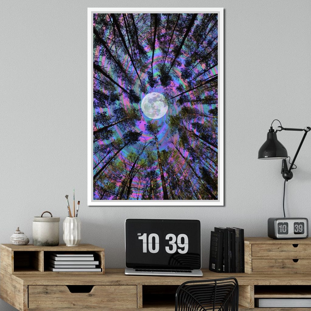 Moon Swirl Canvas Wall Art