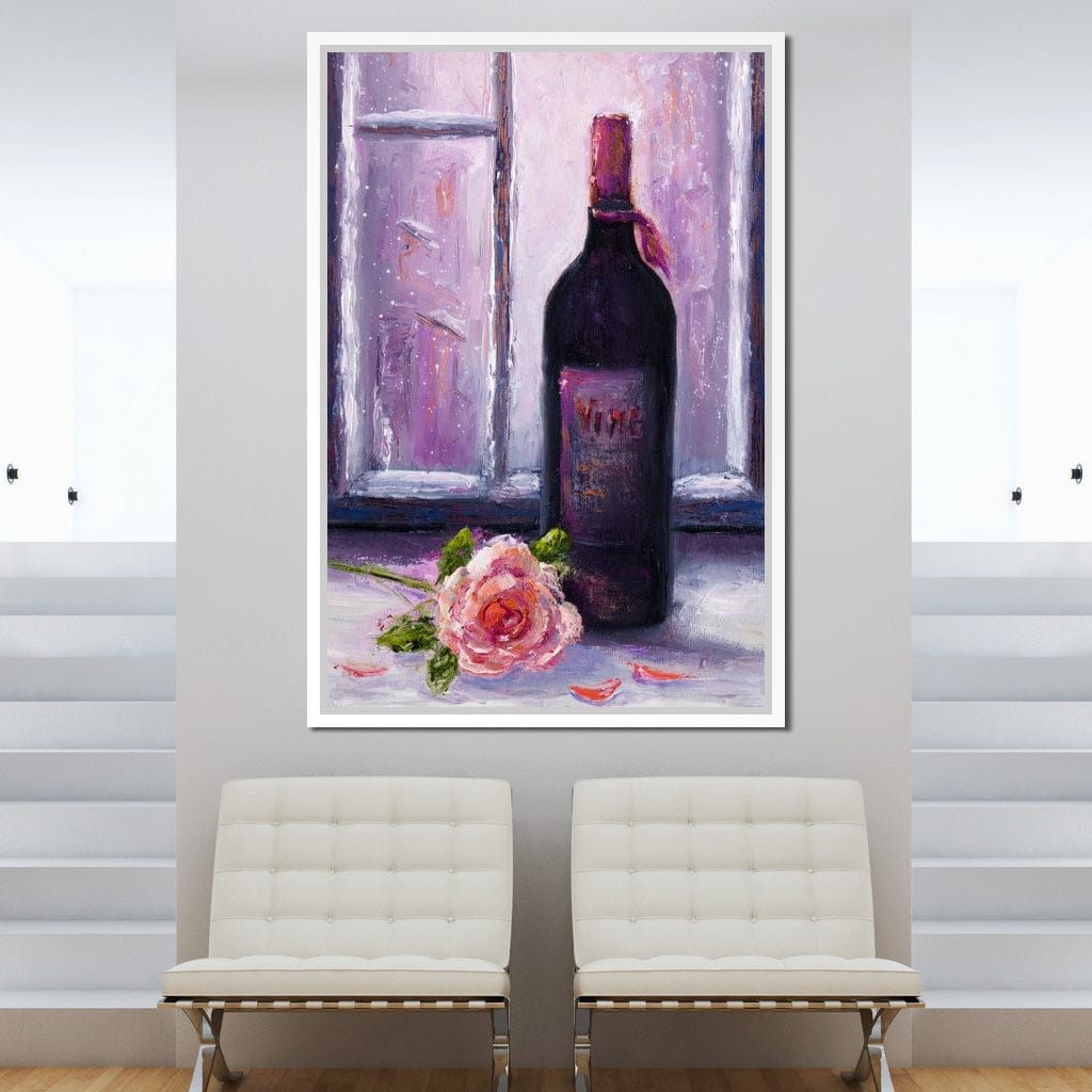 Wine & Roses Canvas Wall Art