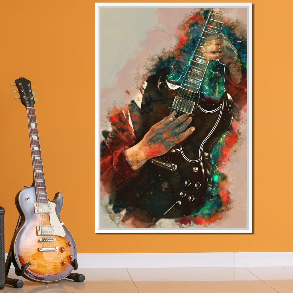 Angus Young's Guitar Canvas Wall Art