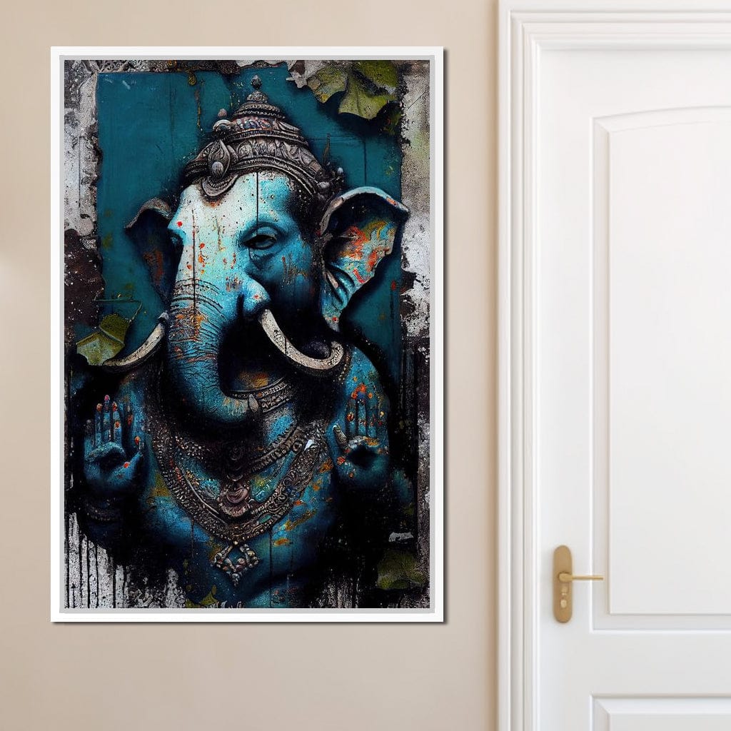 Wise Ganesha Canvas Wall Art