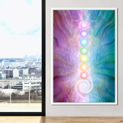 Kundalini Energy Chakra Canvas Wall Art