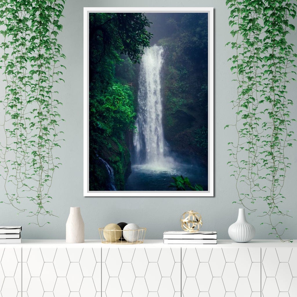Waterfall in Costa Rica Canvas Wall Art
