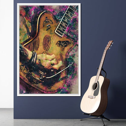 Johnny Depp's Guitar Canvas Wall Art