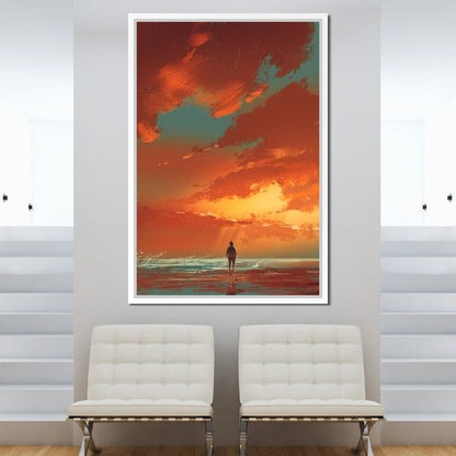 Admiring The Sunset Canvas Wall Art