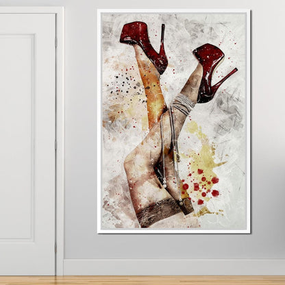 Heels and Pearls Canvas Wall Art