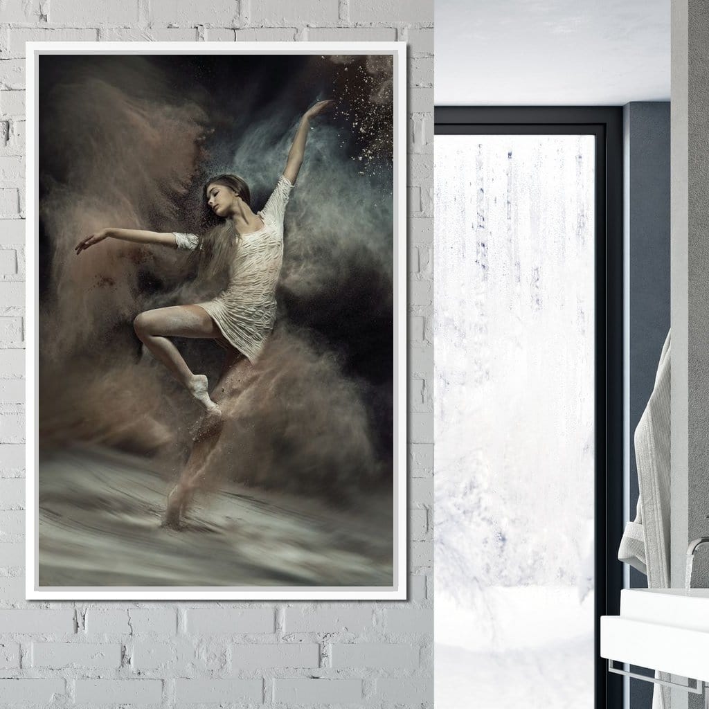Ballet Dancer in the Desert Canvas Wall Art