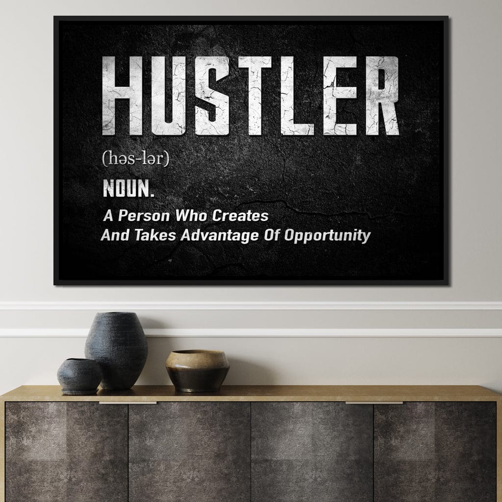 Hustle Canvas Wall Art
