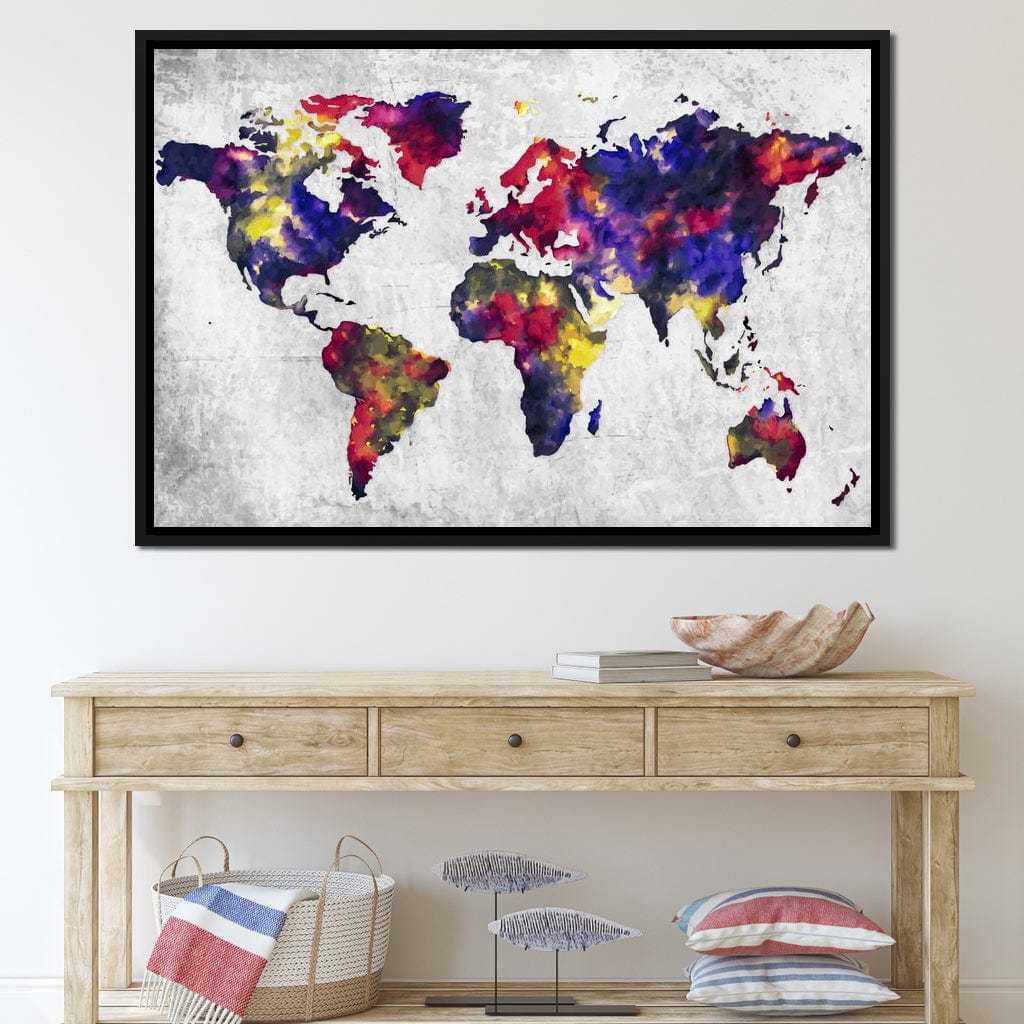 World Map 1 - Mateo Canvas Wall Art