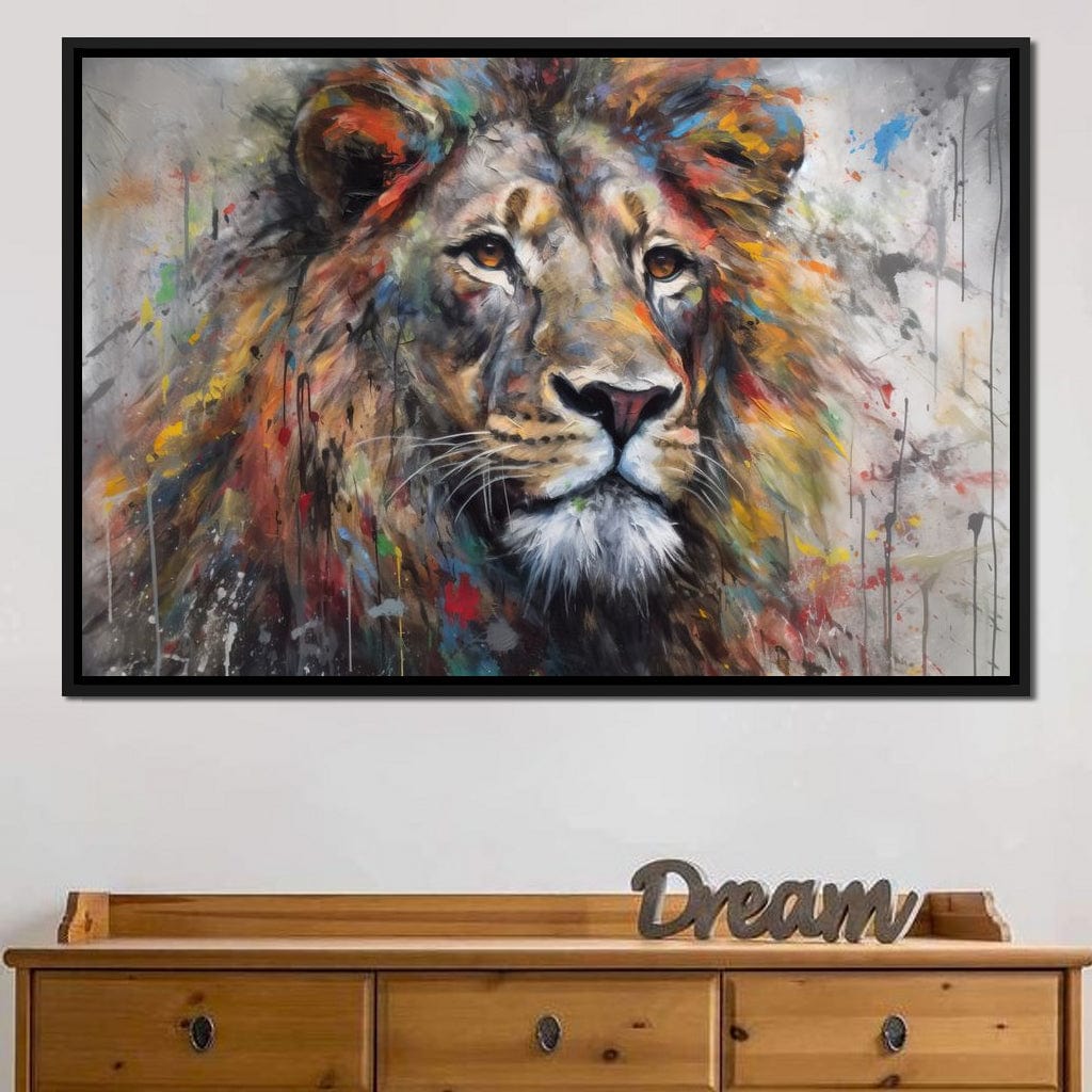 Urban Jungle: Lion Canvas Wall Art