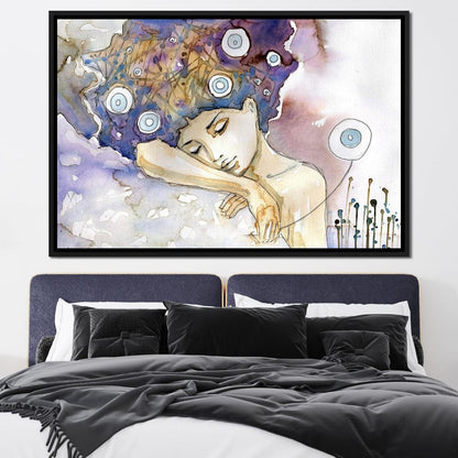 Lost in her Dreams Canvas Wall Art