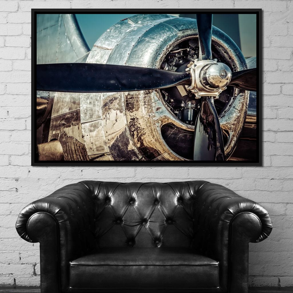 WWII Airplane Propeller Canvas Wall Art