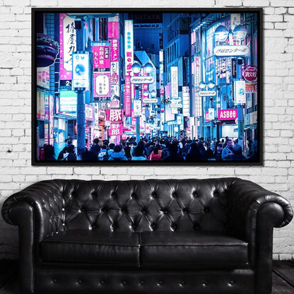 Cyberpunk Street Canvas Wall Art