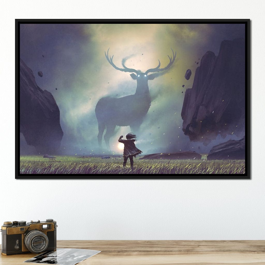 Spiritual Deer Canvas Wall Art