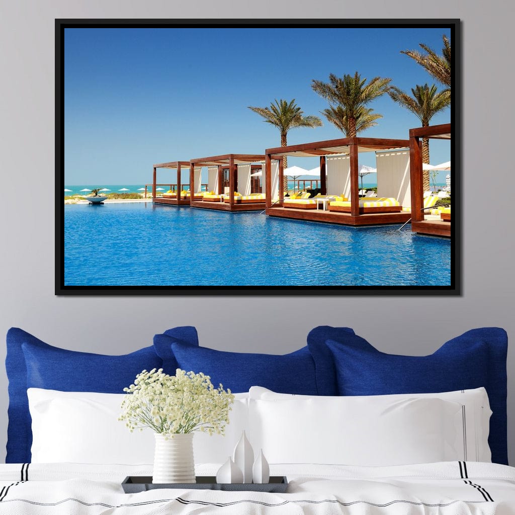 Pool Beds Canvas Wall Art