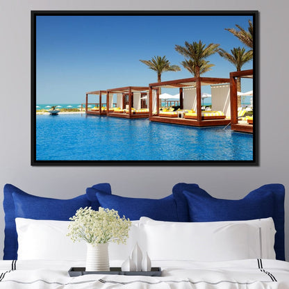 Pool Beds Canvas Wall Art