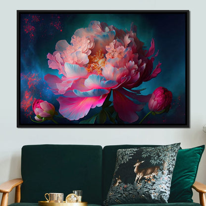 Peonie Flower 1 Canvas Wall Art