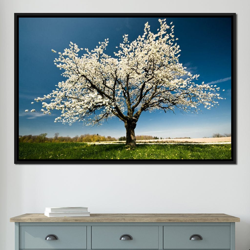 White Tree Canvas Wall Art