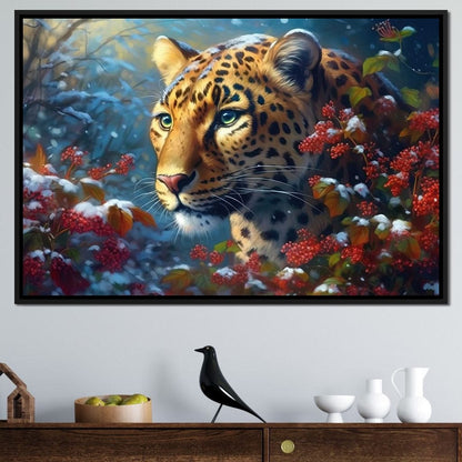 Winter Jaguar Canvas Wall Art