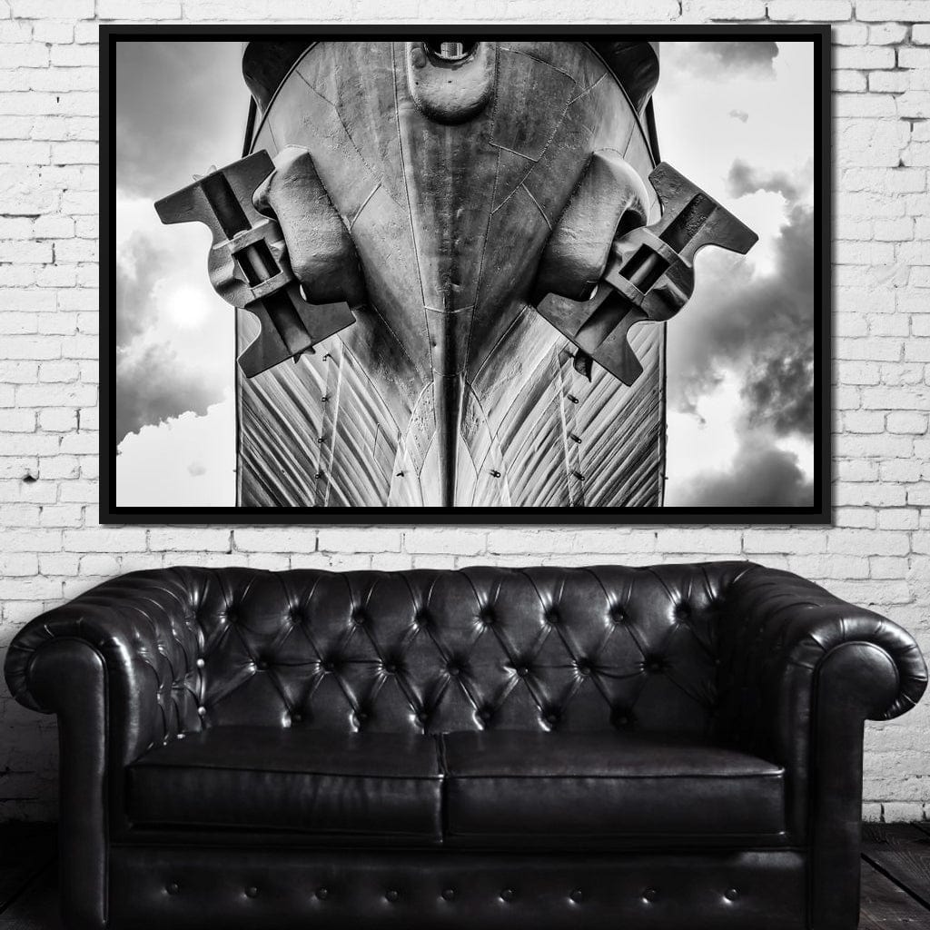 WWII Battleship Canvas Wall Art